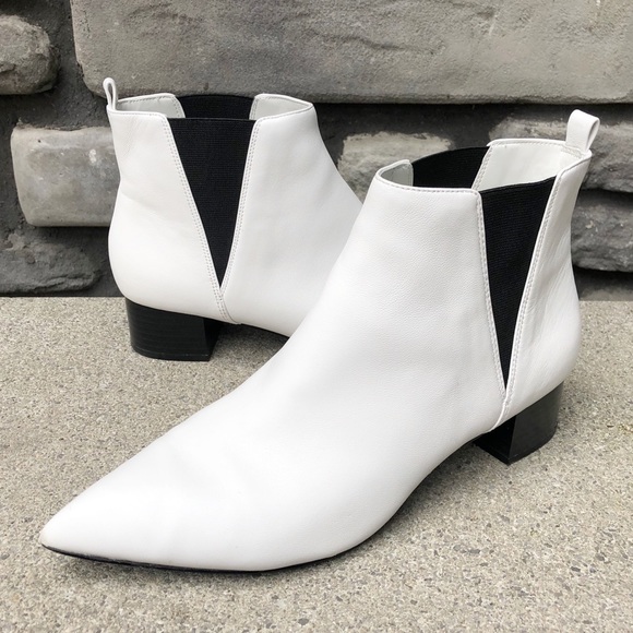 Nine West Shoes - Nine West White Leather Ankle Boot sz 10